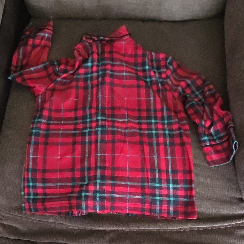 Wondershop Red and Green Plaid Kids Pajama Set - Picture 3 of 6